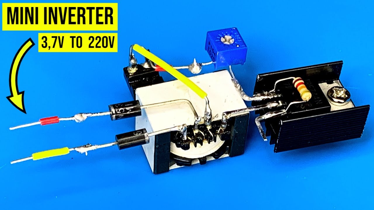 How to make a mini inverter 3,7v DC to AC 220v , banggood|Leaptrend 10 ...