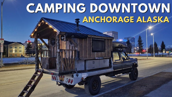 Winter Truck Camping in Downtown Anchorage Alaska | Gourmet Burger Camp & Cook&Leaptrend Inverter|Leaptrend 700W/1400W Pure Sine Wave Power Inverter for RV, Coffee Van, Semi Truck, Camping Outdoors, Caravan, DC 12V to 110V/120V AC Converter for Lithium Fl